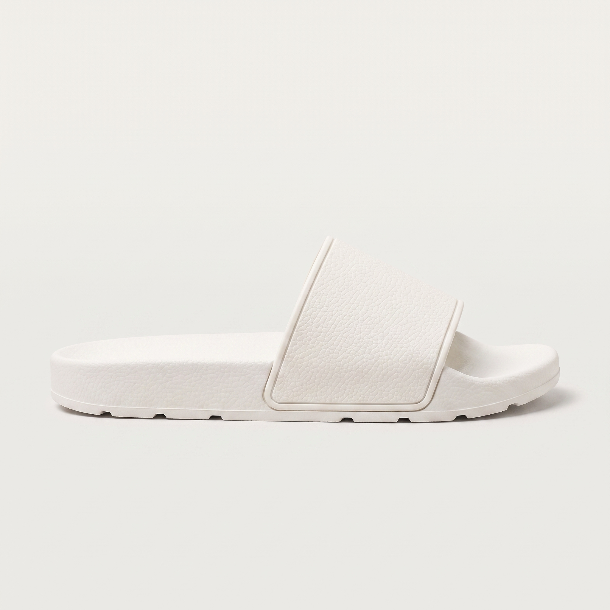 Off-white slide sandal, side profile